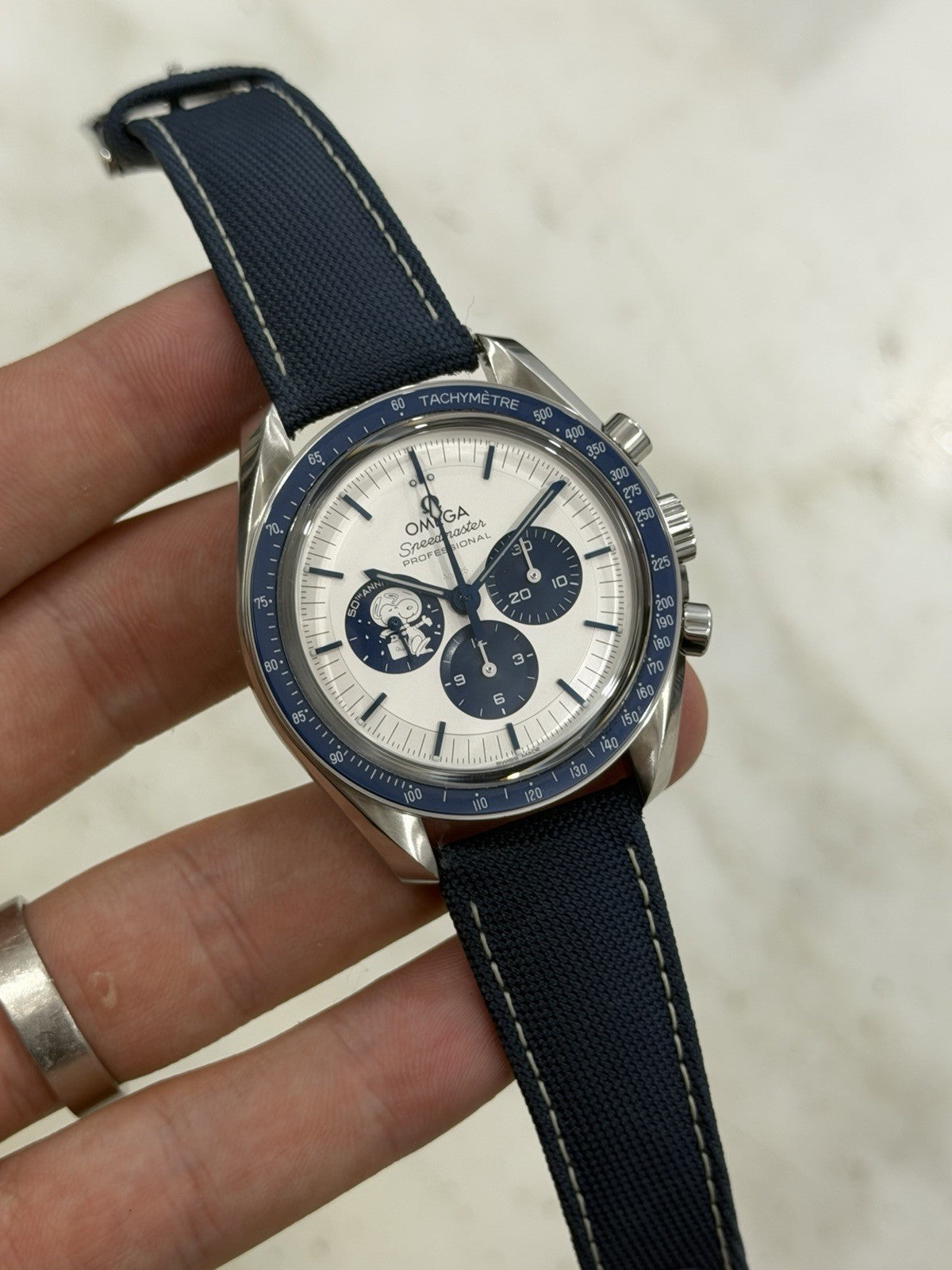 Omega Speedmaster Snoopy Steel Blue 42mm Manual Men's Watch 310.32.42.50.02.001