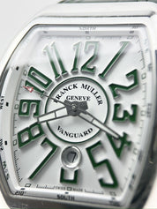 Franck Muller Vanguard Automatic 45mm White Dial Green Strap V45SCDTACVR