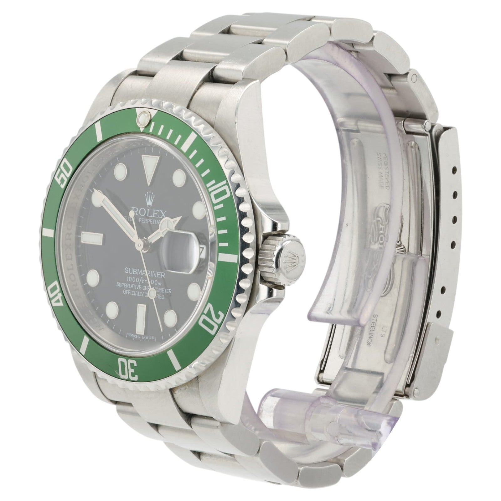 Rolex Submariner “Kermit” Black Dial Stainless Steel 40mm Automatic Mens 16610LV