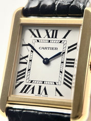 Cartier Tank Solo 18k Yellow Gold 24mm Quartz Women’s Watch W5200002 - Box/Paper