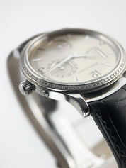 Jaeger LeCoultre Stainless Steel Diamond Bezel Automatic 37mm Watch 140.8.93.S