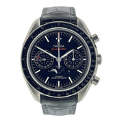 2017 Omega Speedmaster Moonphase Black 304.33.44.52.01.001 44.25mm Leather B&Ps