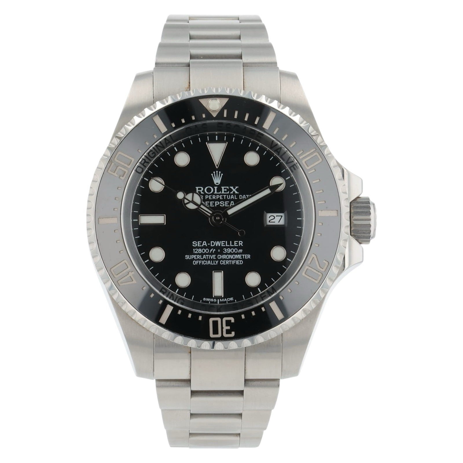 Rolex Sea-Dweller Stainless Steel Black Dial 44mm Automatic Mens Watch 116660