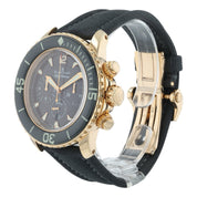 Blancpain Fifty Fathoms 18k Rose Gold Black Dial 45mm Automatic Mens Watch 5085F