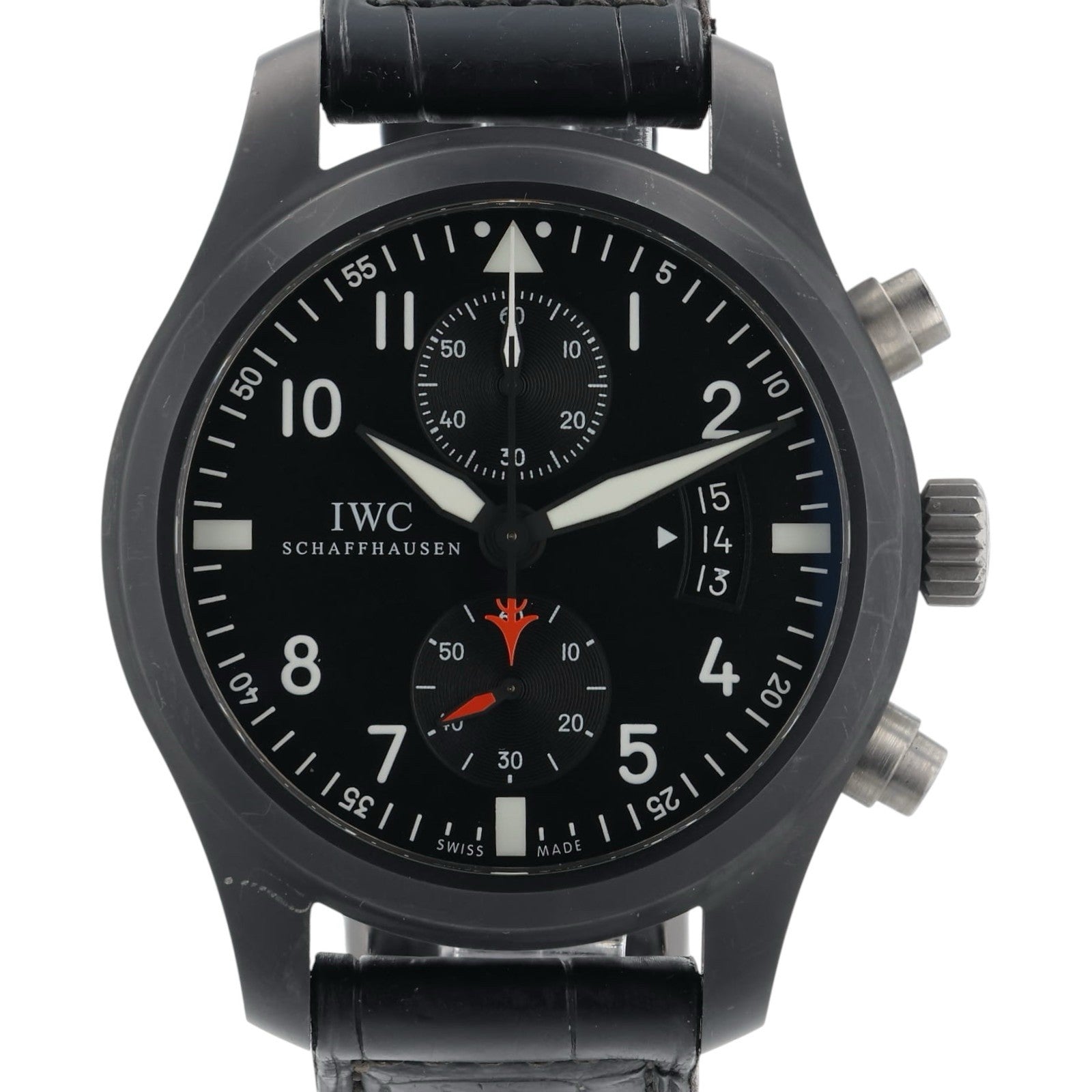 IWC Pilot Chronograph Top Gun Black Dial Ceramic 46mm Automatic Men’s IW388001