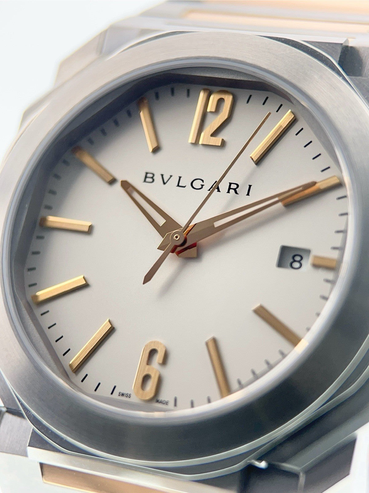 Gold and Steel Bvlgari Octo Solotempo BGO 38 S