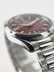 Omega Seamaster Stainless Steel Red Dial 38mm Automatic Mens 220.10.38.20.13.003
