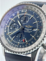 Breitling Navitimer World Stainless Steel Blue Dial 46mm Automatic Mens A24322