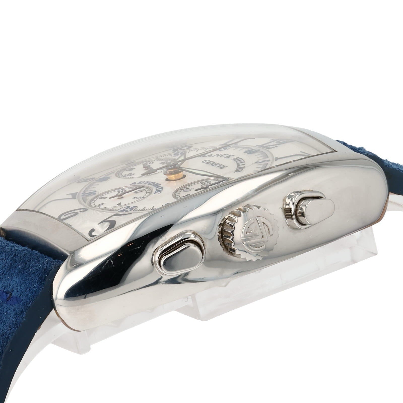 Franck Muller Cintree Curvex Steel Silver Dial 35mm Automatic Men’s Watch 7850CC