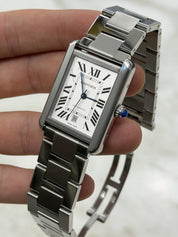 Cartier Tank Solo Date XL Stainless Steel 31mm Automatic Men's Watch W5200028