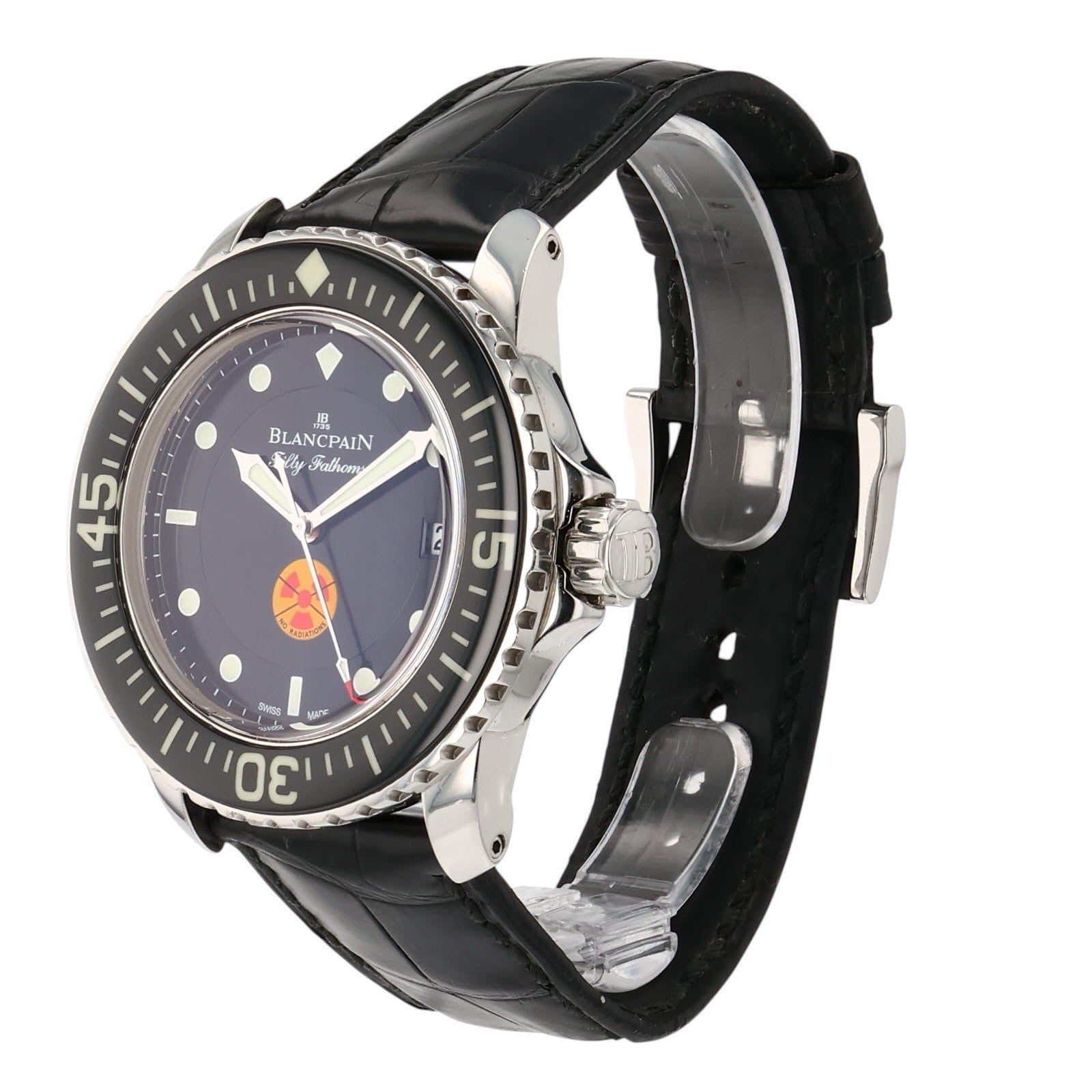 Blancpain Fifty Fathoms Steel Black Dial 45mm Automatic Men's Watch 5015B