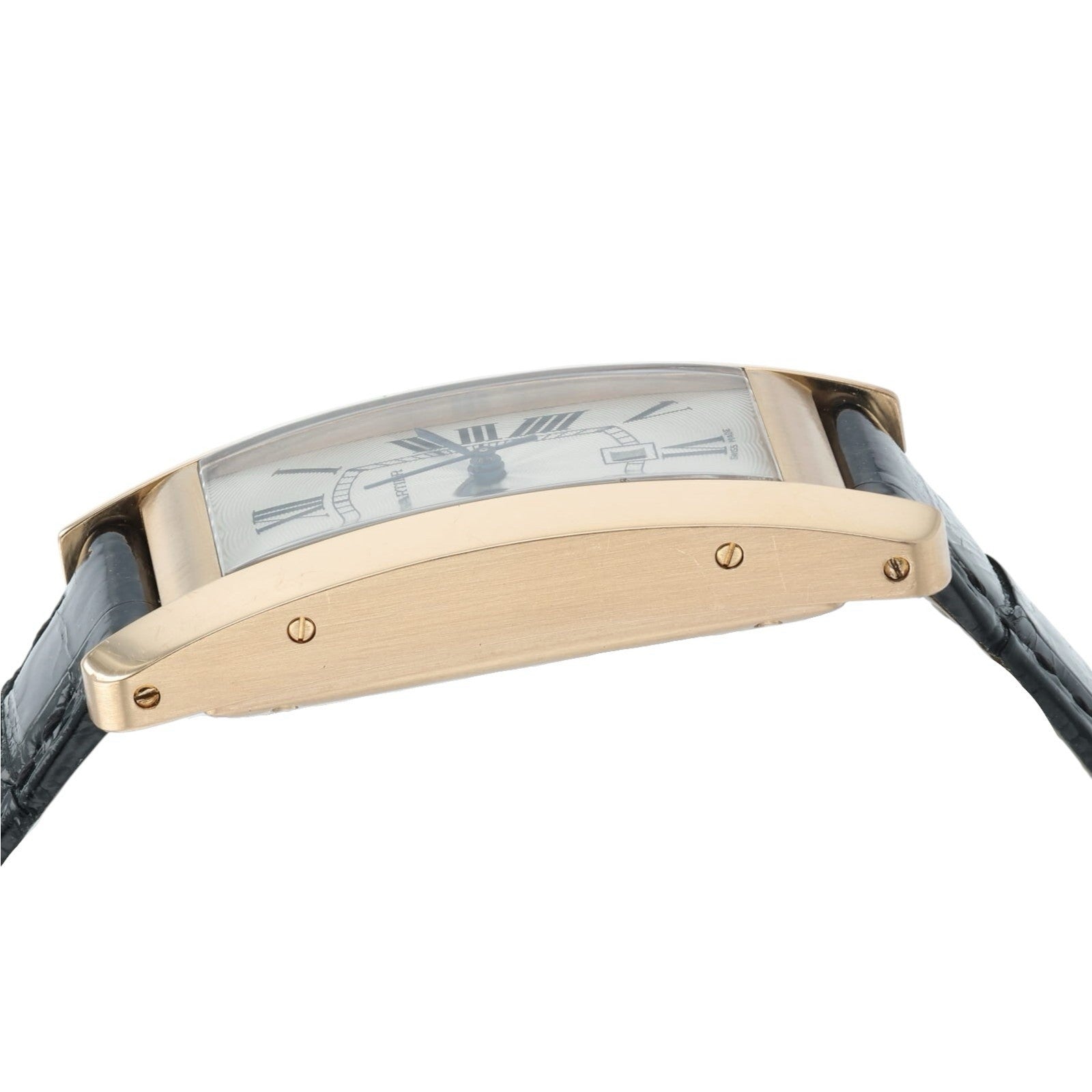 Cartier Tank Americaine 18k Rose Gold Silver Dial 26mm Auto Mens Watch W262003