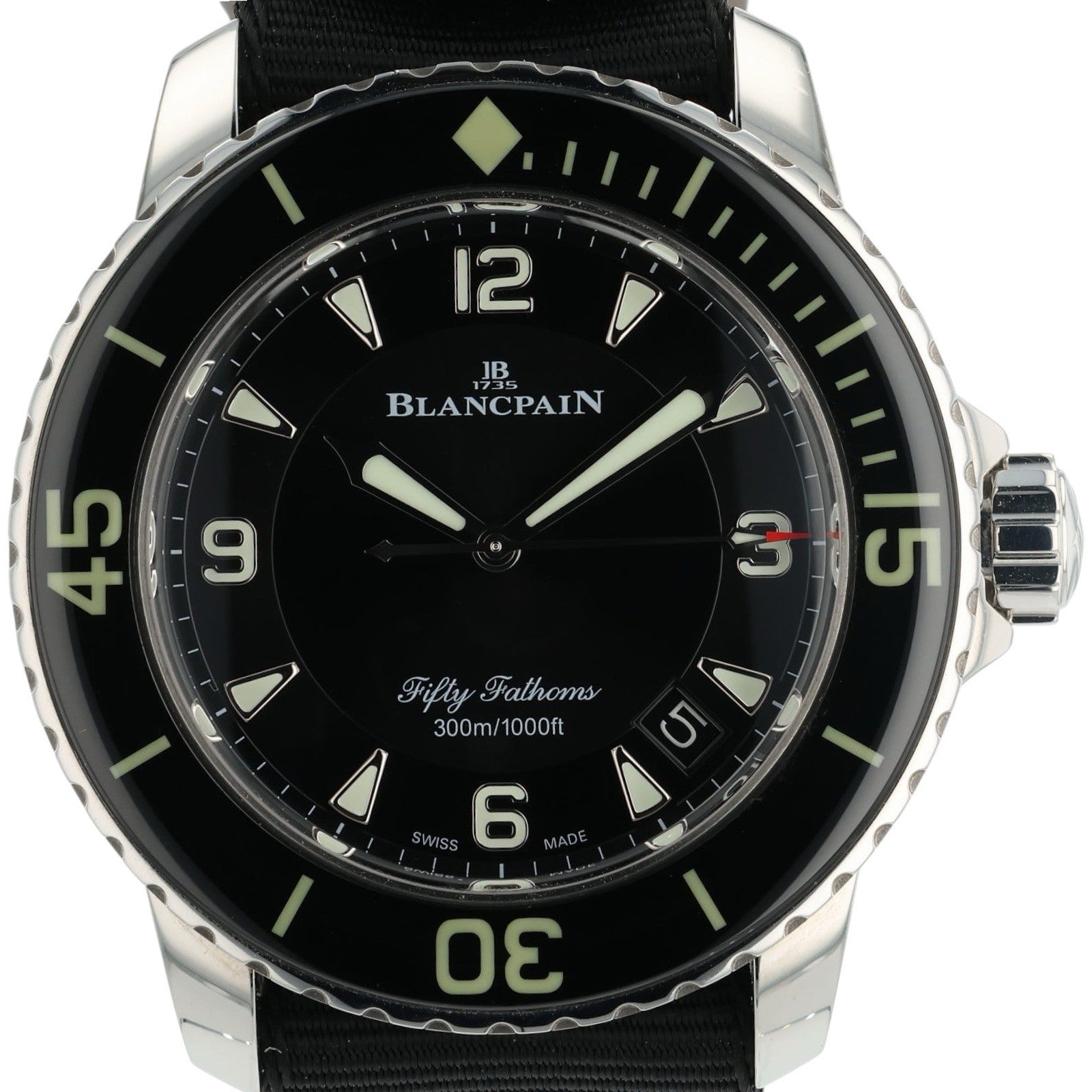 Blancpain Fifty Fathoms Stainless Steel Black Dial 45mm Automatic 5015 1130 52A