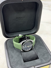 Hermes H08 Carbon & Titanium Gray Dial 42mm Automatic Men's Watch W/ Box
