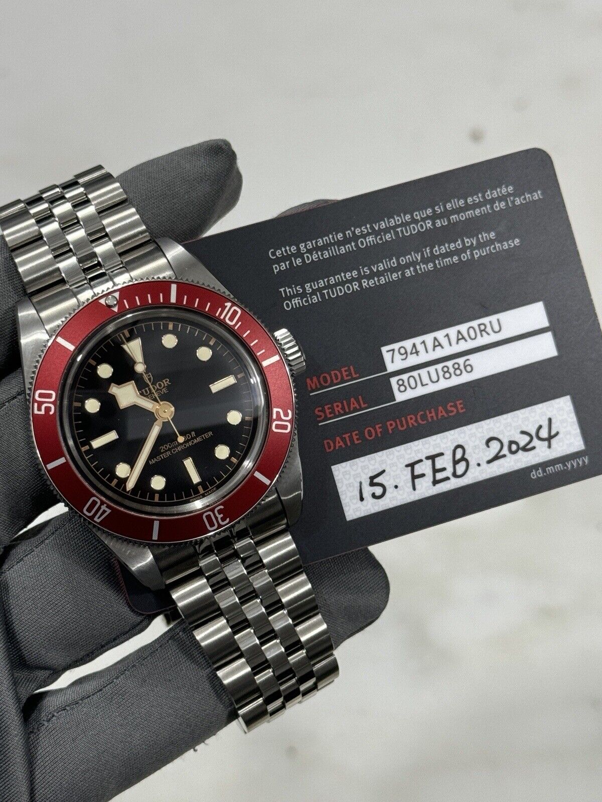 2024 TUDOR Black Bay Men's Red Bezel 41mm Automatic 7941A1A0RU Box & Papers