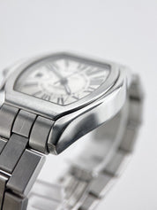 Cartier Roadster Date Roman Dial Stainless Steel Automatic Mens Watch 3312