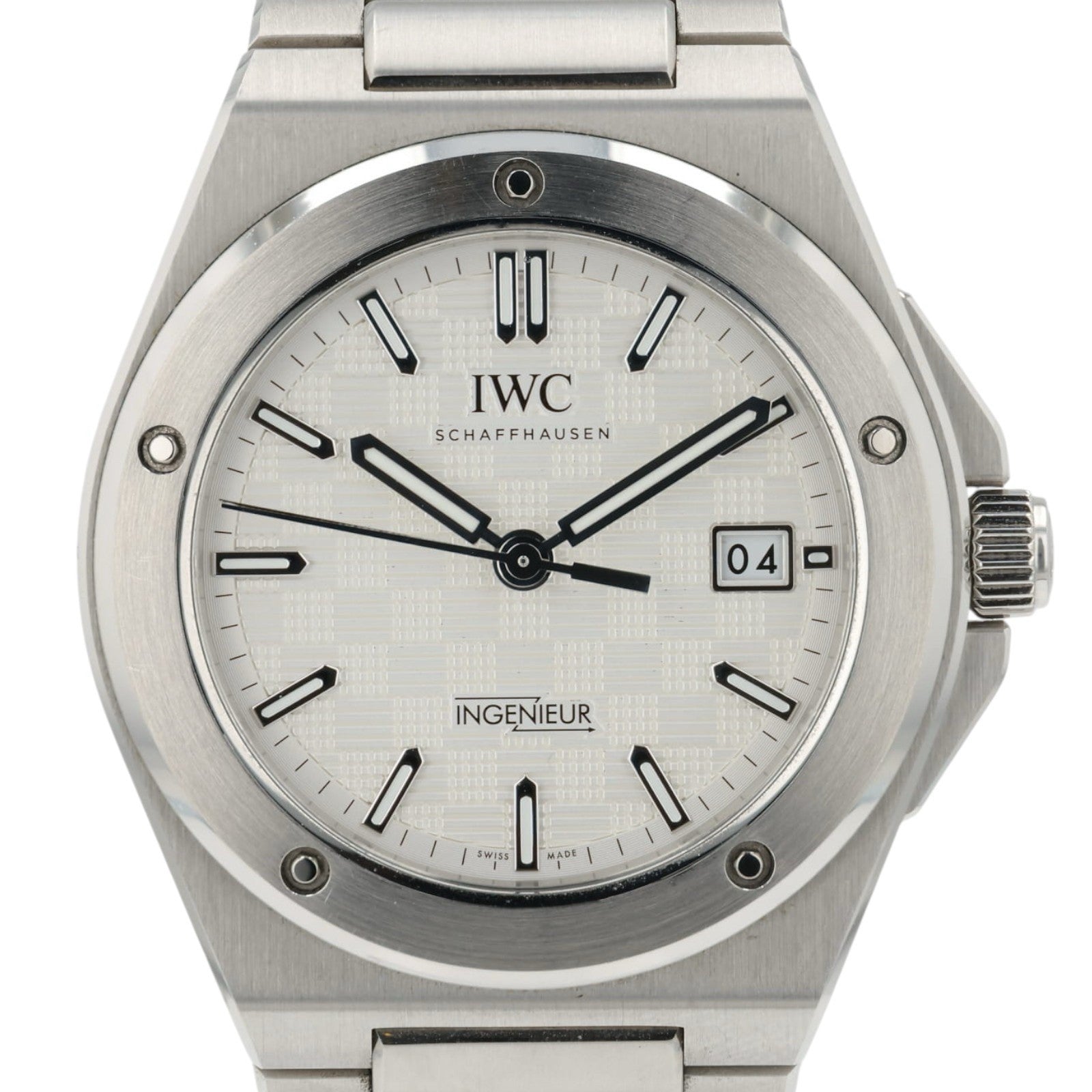 IWC Ingenieur Date White Dial Steel 40mm Automatic Men’s Watch IW328902