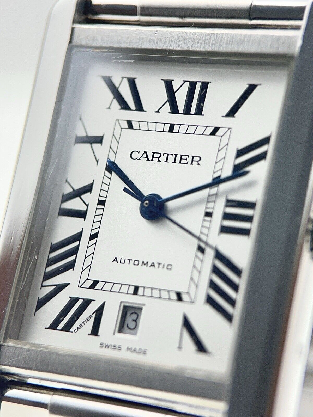 Cartier Tank Solo XL Stainless Steel 31mm Automatic Mens Watch 3800 - Box/Papers