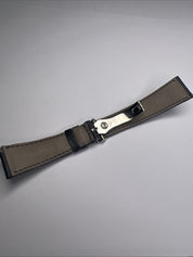 Authentic 21mm Blue Leather Patek Philippe Strap Band 16mm Steel Deployant Clasp