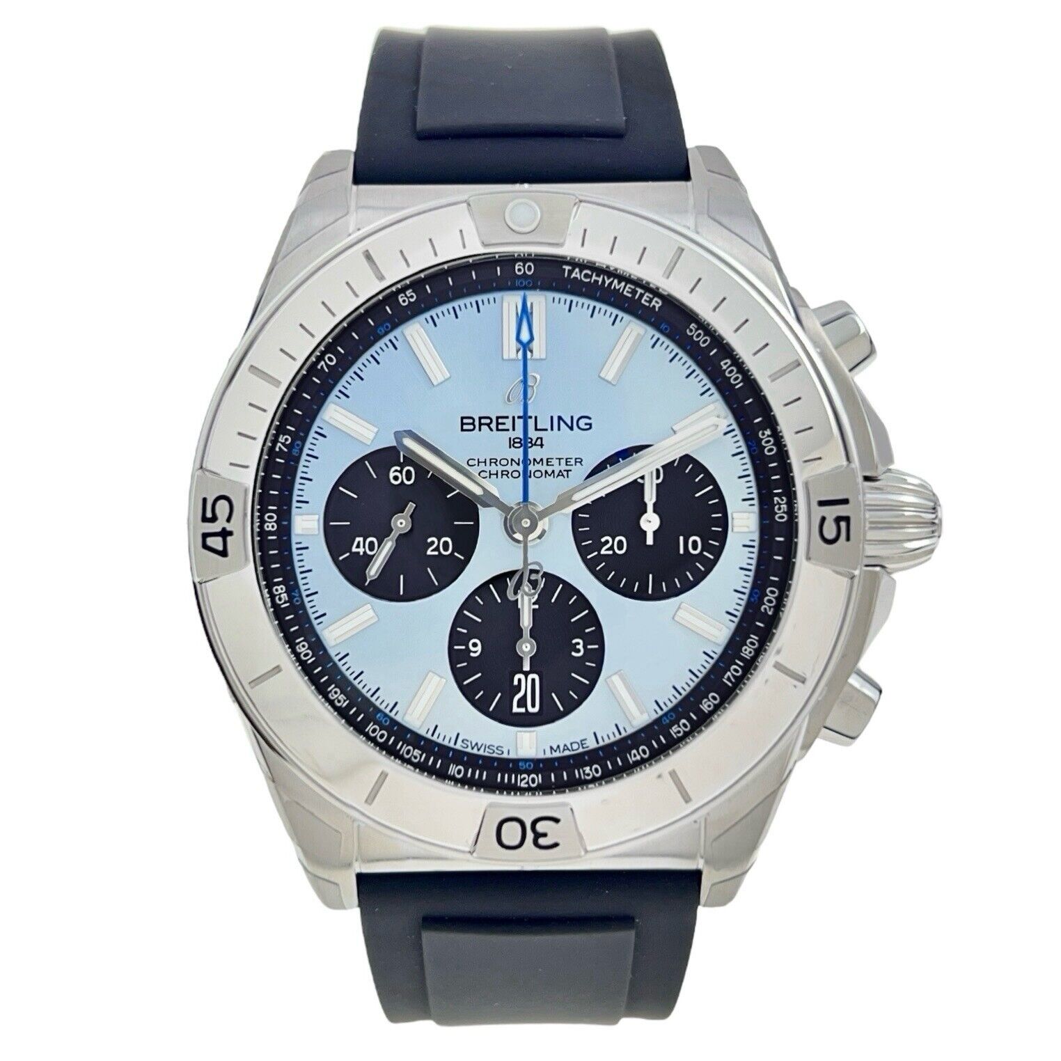 NEW Breitling Chronomat Ice Blue Steel 42mm Automatic Men’s Watch PB0134 - B/P