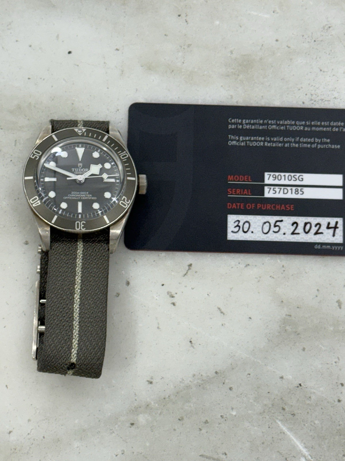 2024 Tudor Black Bay Fifty Eight 925 Silver Fabric Strap 79010SG - Box/Papers