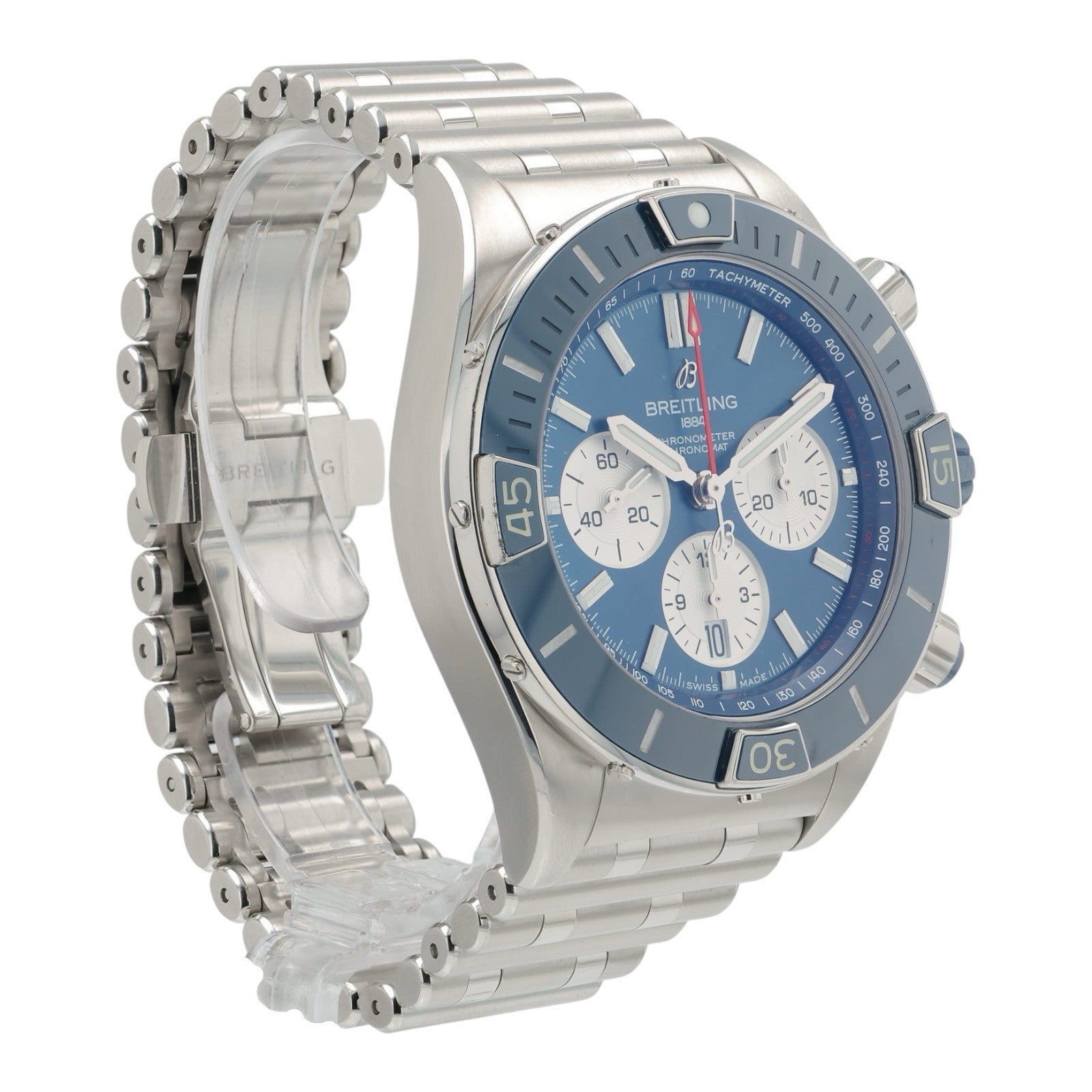 Breitling Super Chronomat B01 Steel Blue Dial 44mm Automatic Men’s Watch AB0136