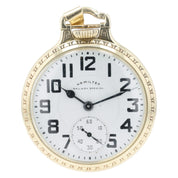 Hamilton Railroad White Dial 14k Solid Gold 51.3mm Wind Up Movement 992B