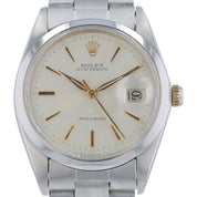 Rolex Oysterdate Precision Steel Silver Dial 34mm Manual Wind Men’s Watch 6694