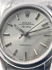 Rolex Air-King 14000 Silver Dial Oyster Bracelet Men's Automatic Vintage Watch