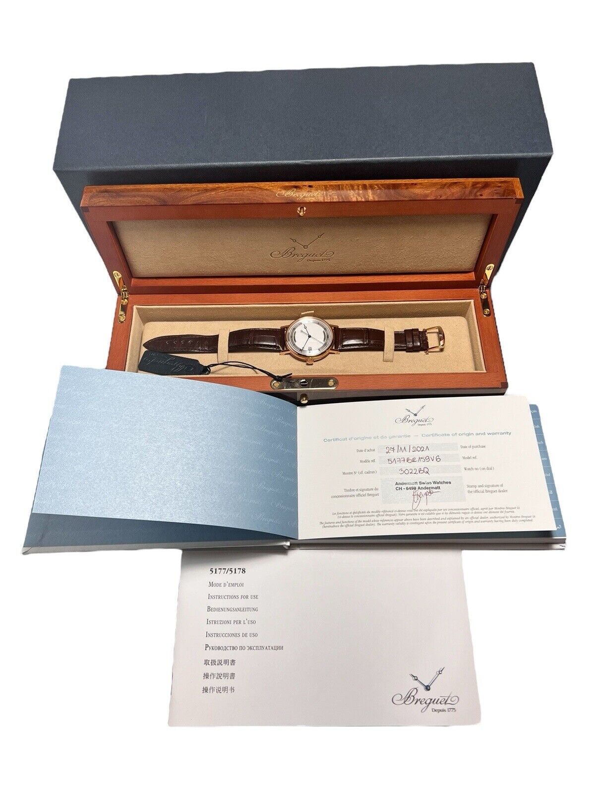 Breguet Classique 18k Rose Gold 38mm Automatic Men’s Watch 5177 - Complete Set