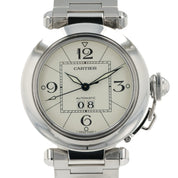 Cartier Pasha White Dial Stainless Steel 35mm Automatic Men’s Watch 2475