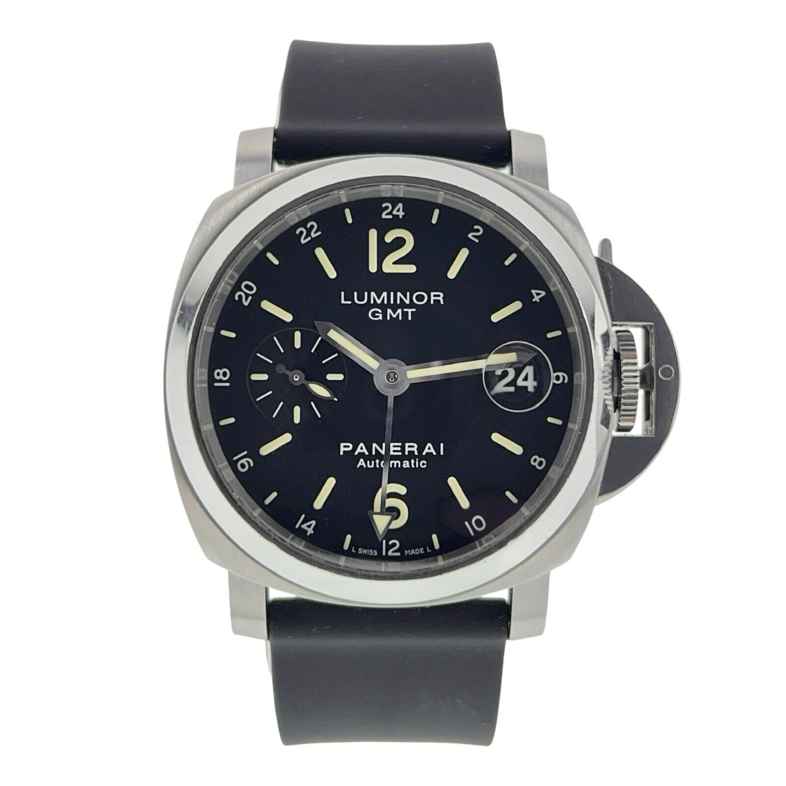 Panerai Luminor GMT Steel Black Dial 40mm Automatic Men’s Watch PAM00244