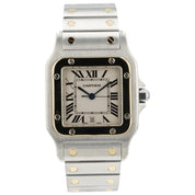 Cartier Santos Galbee Silver Dial Gold & Steel 29mm Quartz Unisex Watch 1566