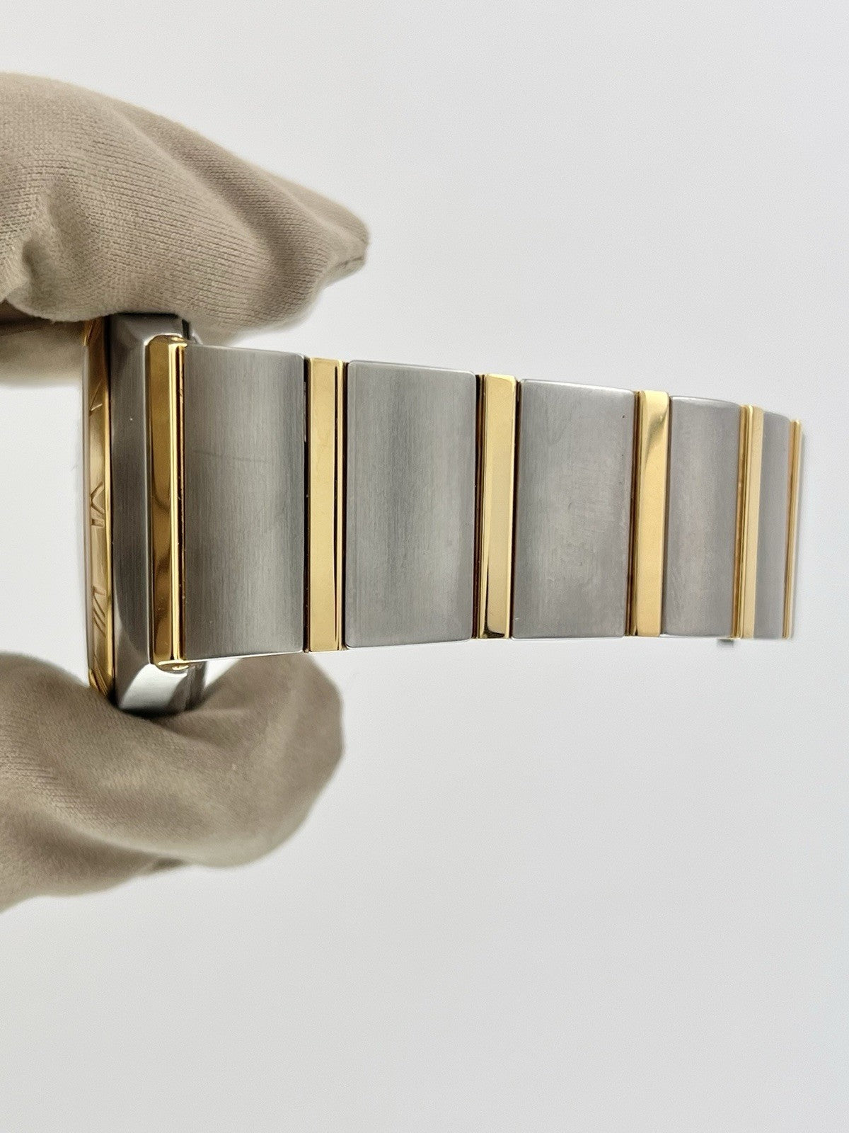 Omega Constellation Gold Steel Silver Dial 38mm Automatic Mens Watch 1201.30.00