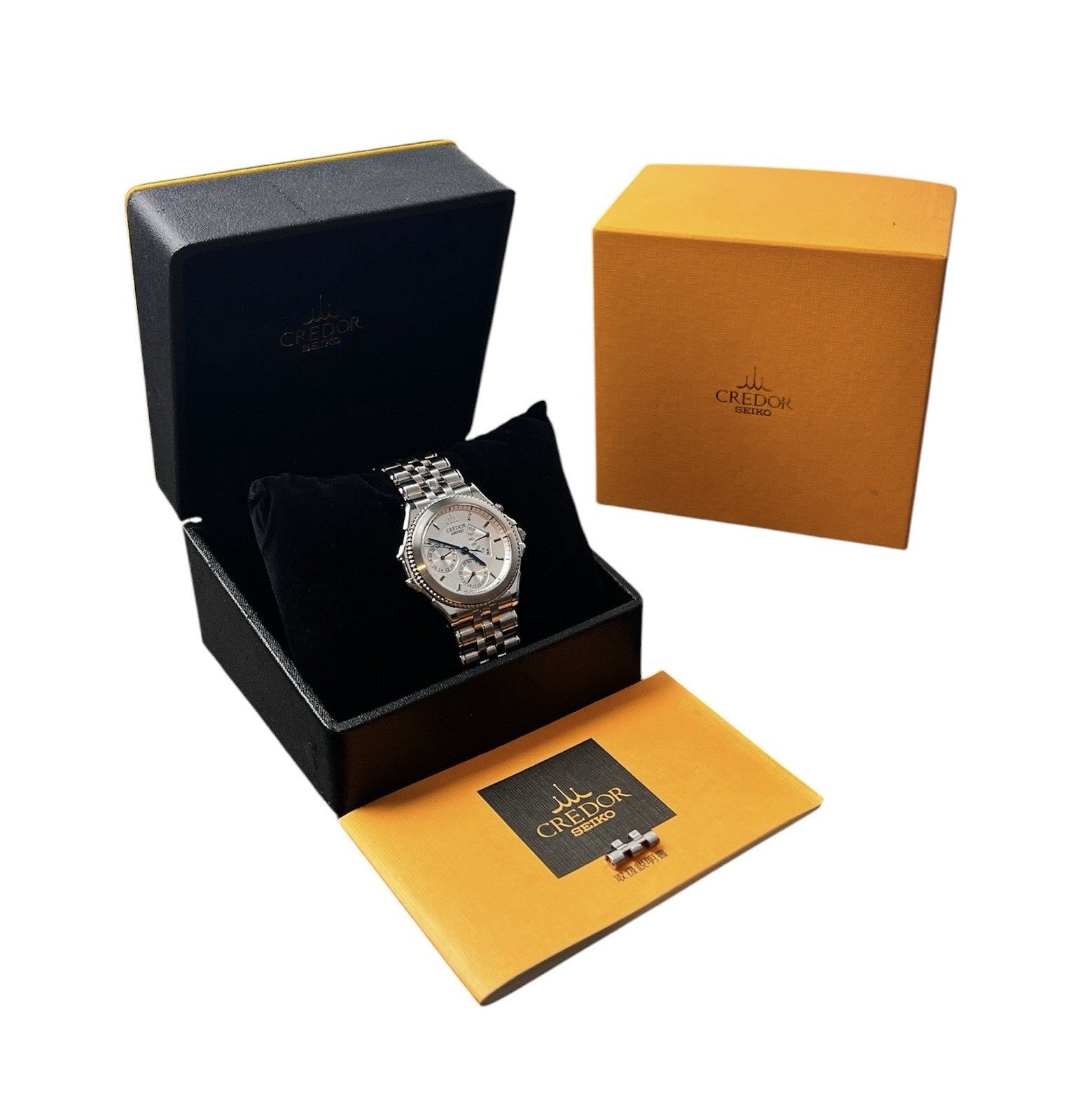 Credor Pacific Retrograde Silver Dial Steel 40mm Automatic Men's Watch GCBG997