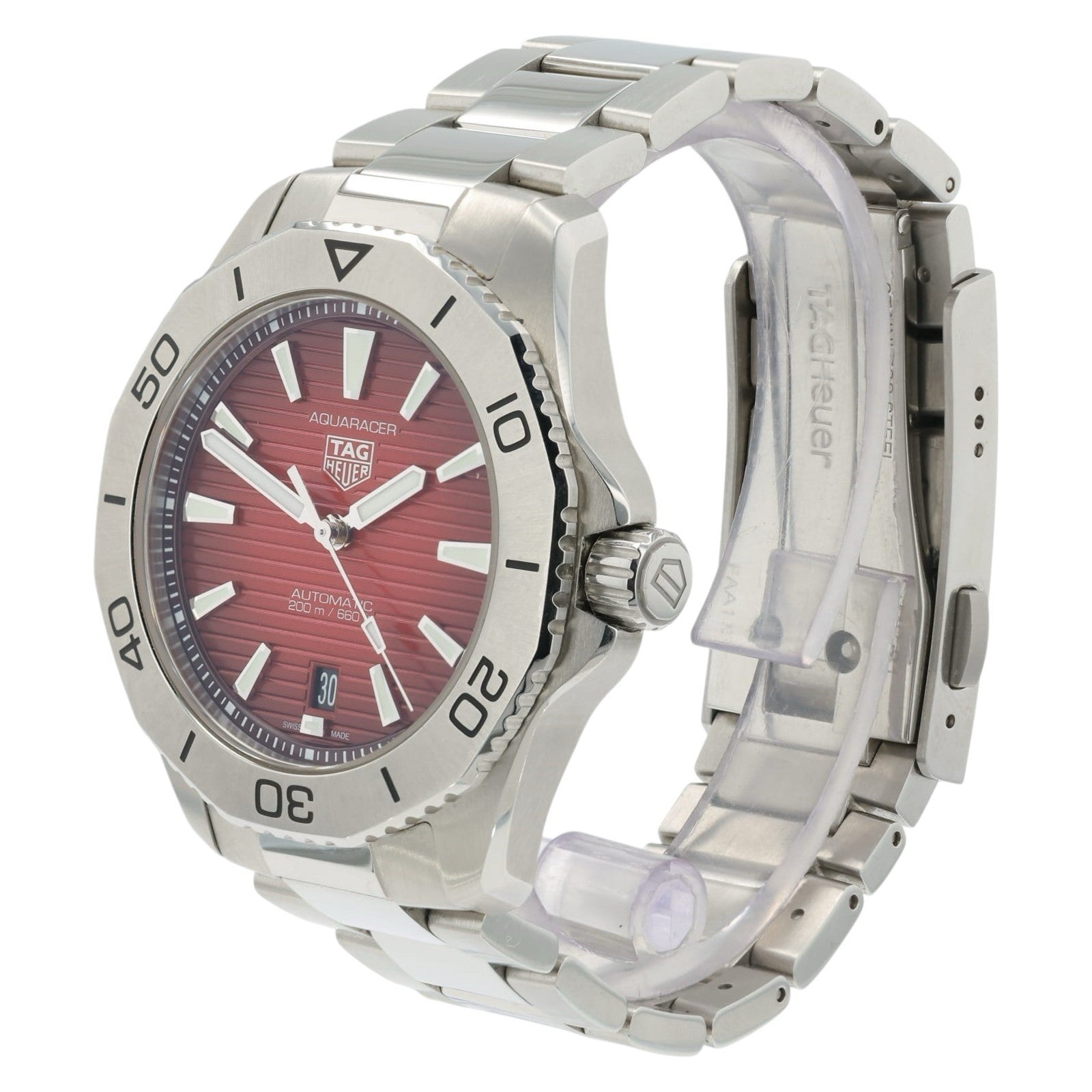Tag Heuer Aquaracer Red Dial Stainless Steel 40mm Automatic Men’s Watch WBP2114