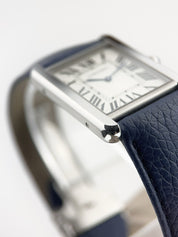 Cartier Tank Solo Stainless Steel Silver Dial 27mm Quartz Men's Watch W1018355