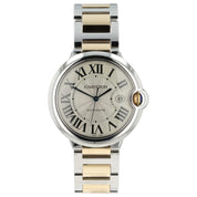 Cartier Ballon Blue Silver Dial 18k Yellow Gold & Steel 42mm Automatic W69009Z3