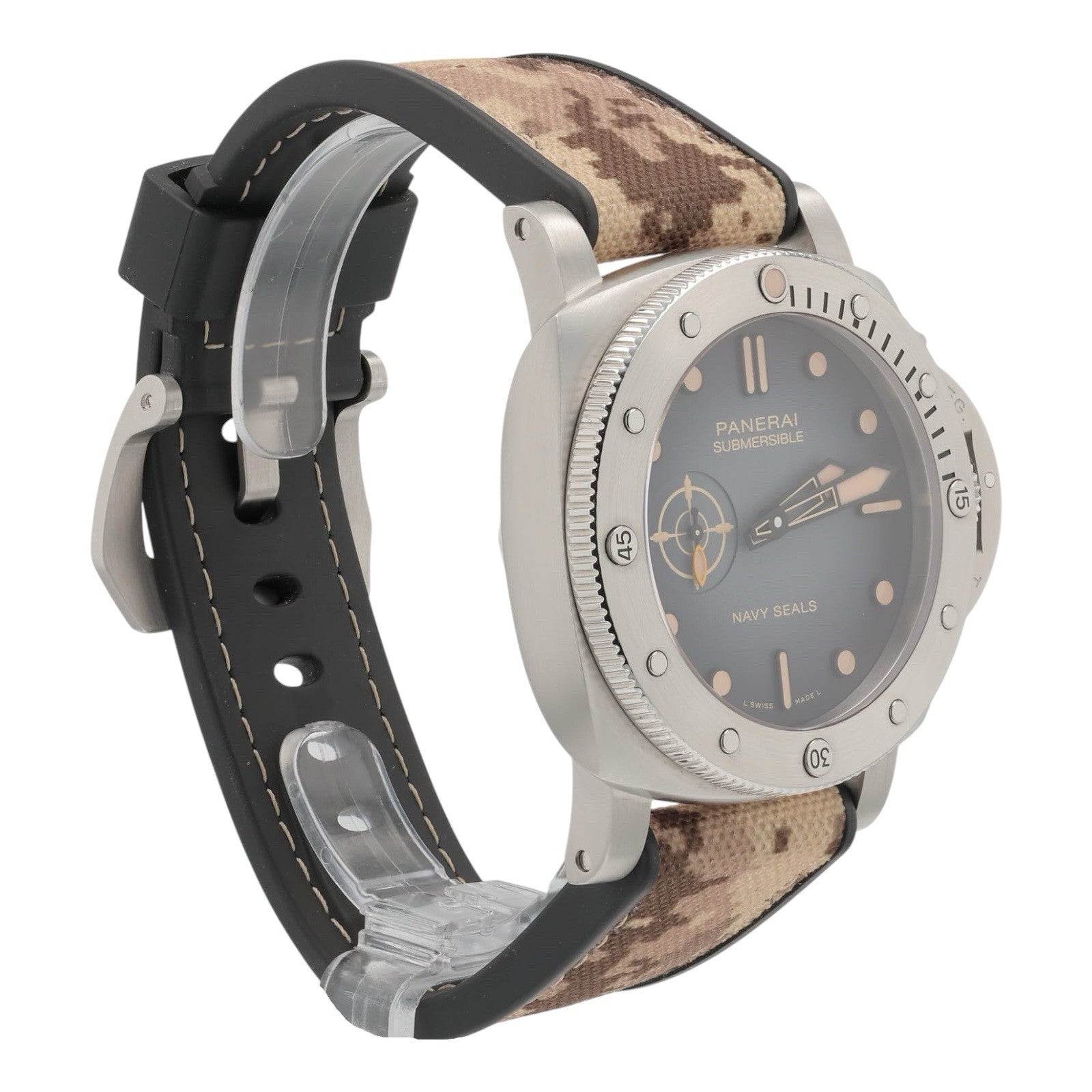 Panerai Submersible Navy Seals Steel Black Dial 44mm Automatic Men’s PAM01518