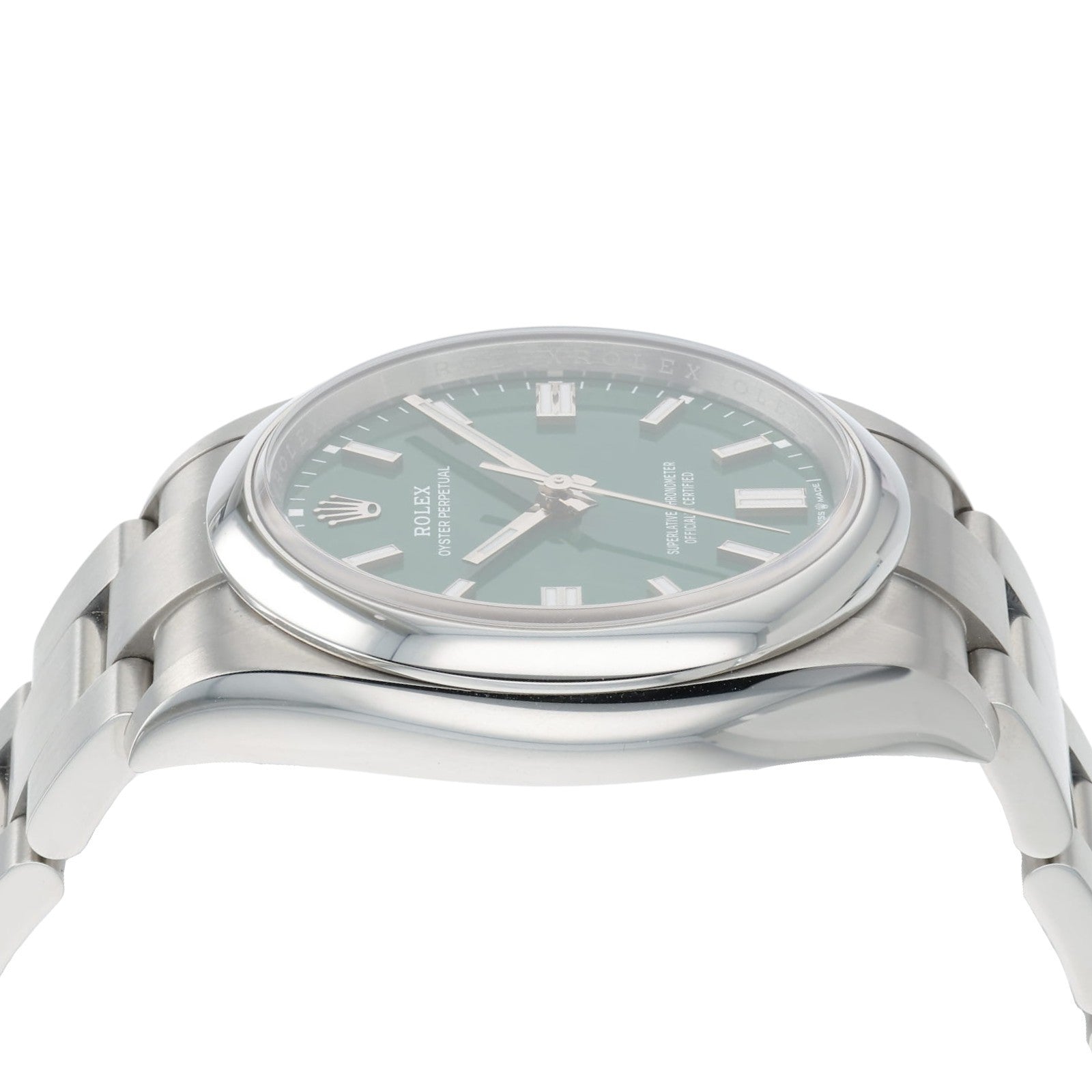 2026 Rolex Oyster Perpetual Green Dial Steel 36mm Automatic Mens Watch 126000