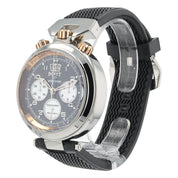 NEW 2025 Bovet Sportster Steel and Gold Black Dial 46mm Auto Men's Watch SP0446