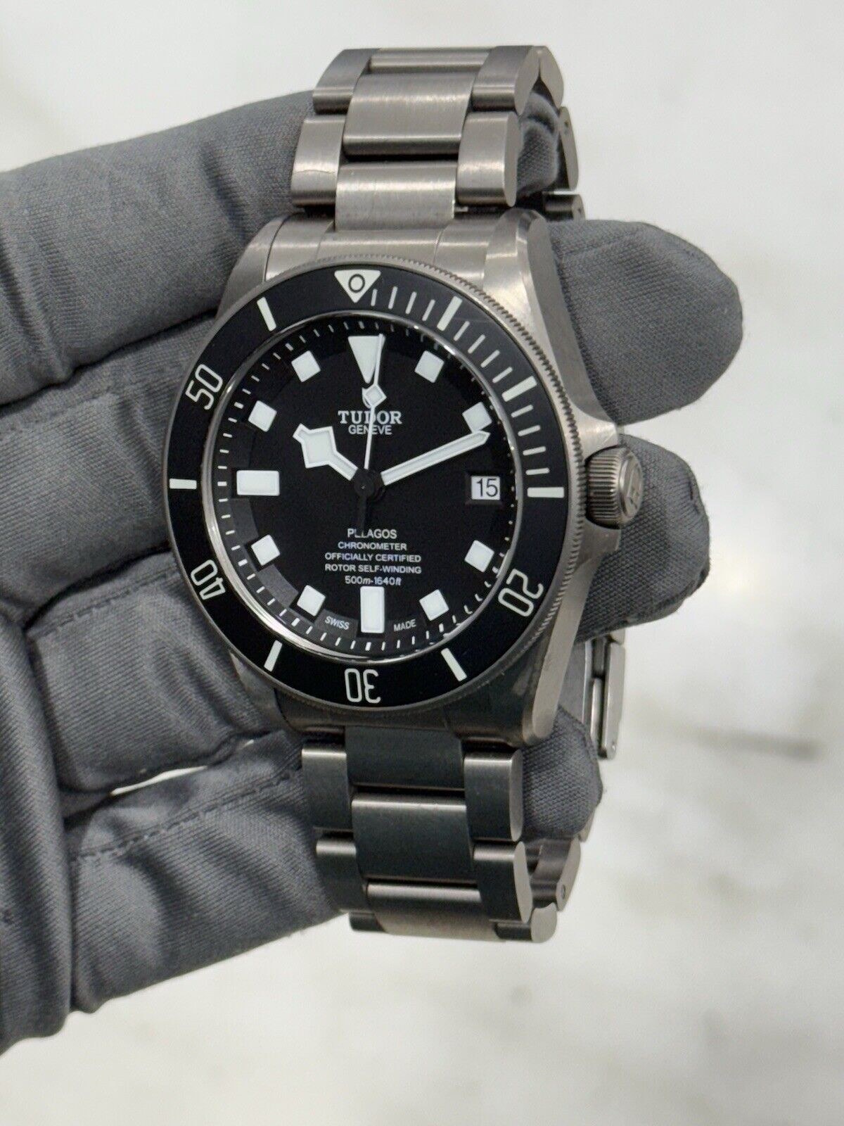 2023 Tudor Pelagos Chronometer Black Dial Titanium Mens Watch 25600TN Box/Papers