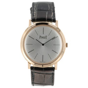 Piaget Altiplano Mecanique Silver Dial 18k Rose Gold 38mm Manual Wind P10321