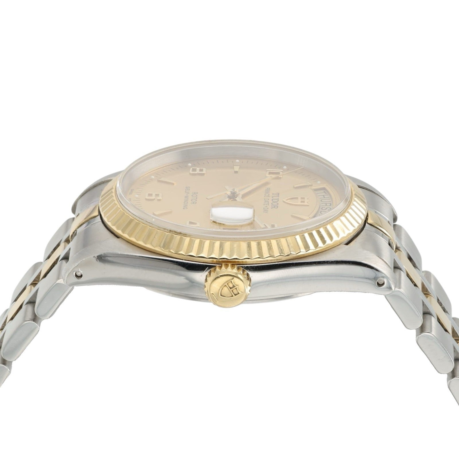 Tudor Prince Oyster Day-Date Champagne Dial Gold & Steel 36mm Automatic 76213