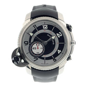 Michel Jordi Twins Titan Titanium Black Dial 48mm Auto Men’s Watch - Full Set