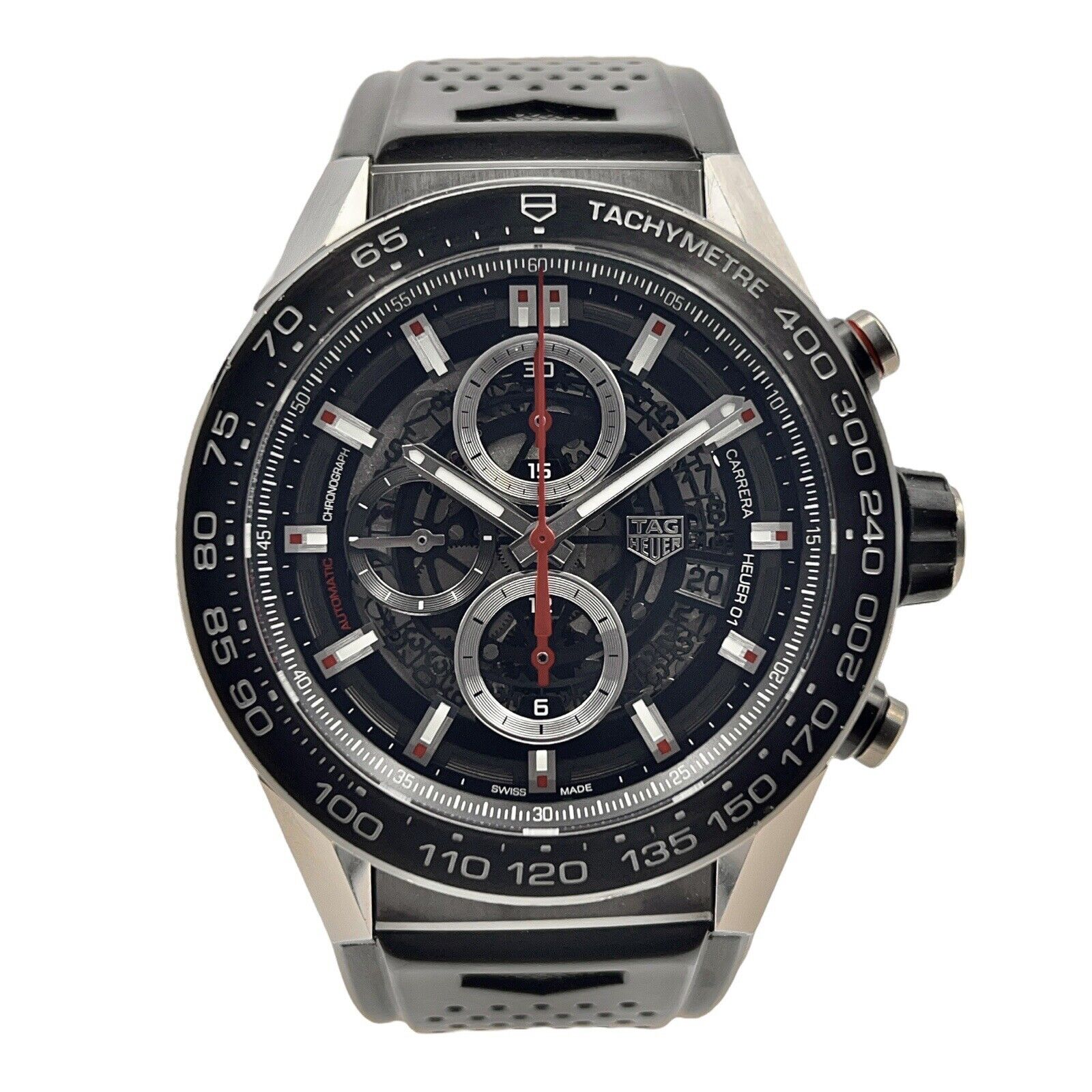 TAG HEUER Carrera Caliber Heuer 01 CAR2A1Z Skeleton Chronograph Men's 45mm Watch