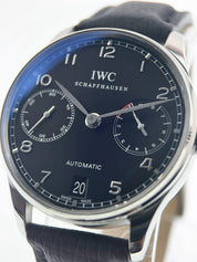 IWC Portuguese Stainless Steel Black Dial 42mm Automatic Men’s Watch IW500109