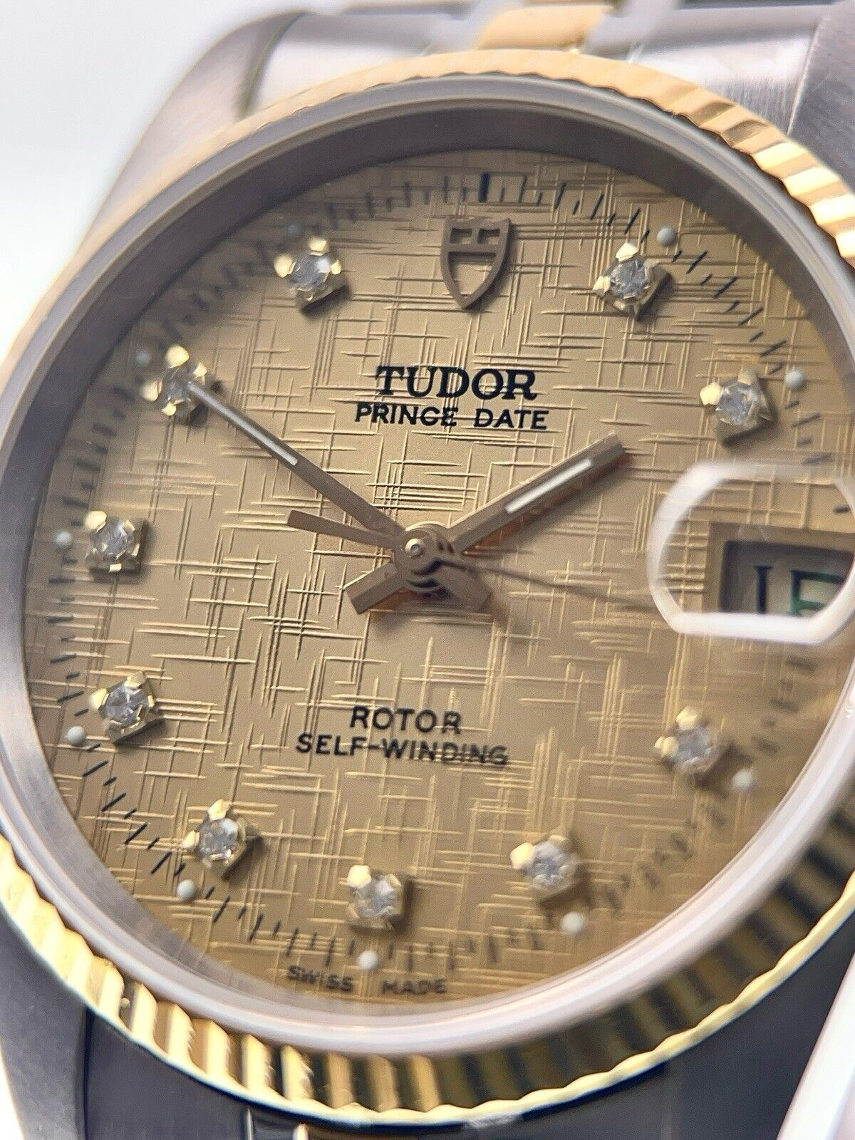 Tudor Gold & Steel Gold Color Dial 32mm Automatic Movement Unisex Watch 72033