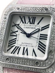 Cartier Santos 100 Stainless Steel White 36mm Automatic Unisex Watch RW20126X8