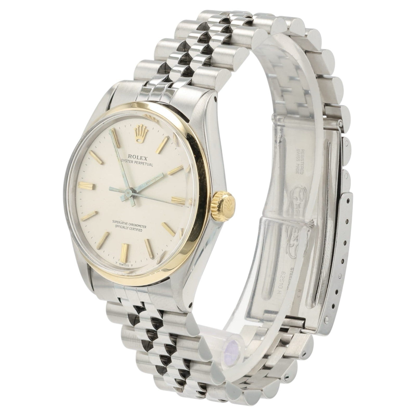 Rolex Oyster Perpetual Silver Dial Steel and Gold 34mm Automatic Men’s 1002